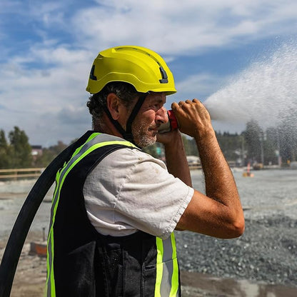 GE Safety Helmet: ANSI Type 2 Class G & E, Advanced Impact Technology, Ultra Comfortable Memory Foam, Heat Stress Reduction, Compatible with Accessories, Adjustable Size OSHA Approved