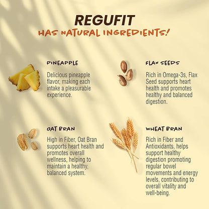 Fiber Powder to Supports Bloating Relief & Gut Health, Helps Maintain Regularity, Prebiotic, Superfood, Omega-3 ALA, Pineapple Flavor, 30 svgs