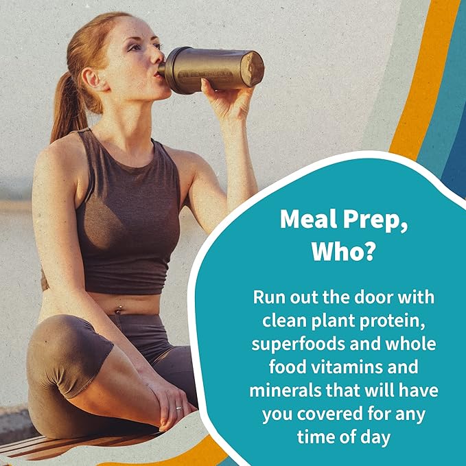 Garden of Life Meal Replacement Shakes, Vegan Protein Powder, Raw Organic Meal, Lightly Sweet Powder with Plant Based Pea Protein, Sprouts, Greens, Probiotics, Dairy Free 14 Servings