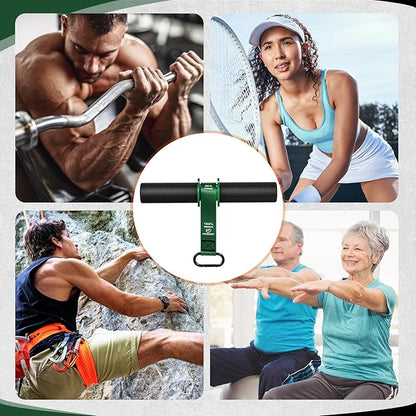 FitBeast Forearm Strengthener & Wrist Roller Forearm Exerciser - Adjustable Forearm Strength Trainer with Thickened Anti-Slip Grip Handles, Ideal for Boosting Grip Strength & Muscle Building