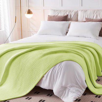 L'AGRATY Knitted Weighted Blanket - 60"x80" 20lbs Cooling Chunky Knit Heavy Blanket for Adults Braided Crochet Throw Thick Cable Yarn Knit Decorative No Beads Evenly Weighted Machine Washable