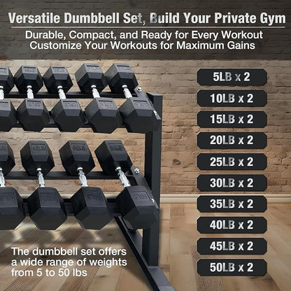 550 lbs 1200lbs 2100 lbs Dumbbells Weight Set, Hex Dumbbell Sets, Gyms Weights Dumbbells Sets, Weight Set for Home Gym, Strength Training, Fitness Center Equipment