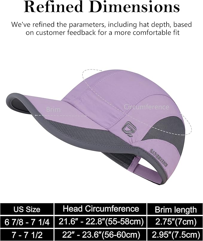 GADIEMKENSD Quick Dry Run Hat Cooling Breathable Mesh