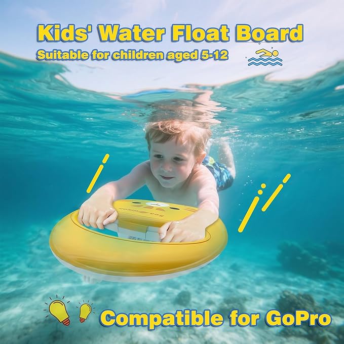 Electronic Swim Kickboard, Underwater Scooter Surfboard Underwater Scooter Portable Swimming Kickboard with Safety Lock for Kids Adults Water Sports