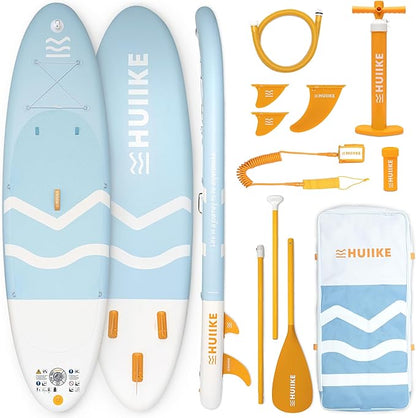 Inflatable Paddle Board for Adults with Accessories Included, Oar, Fins, Pump. Stand Up Paddleboard Great Stability and Resistance. 10’ x 33" x 5.9", Maximum Load 286 lb
