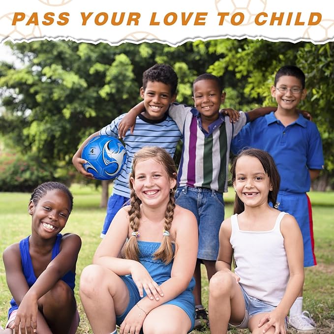 12 Pack Operation Christmas Bulk Items Soccer Ball with Pump Needles, Official Size 3/4/5 Soccer Ball Deflated Gift for Christian Charity Donation Training Practice