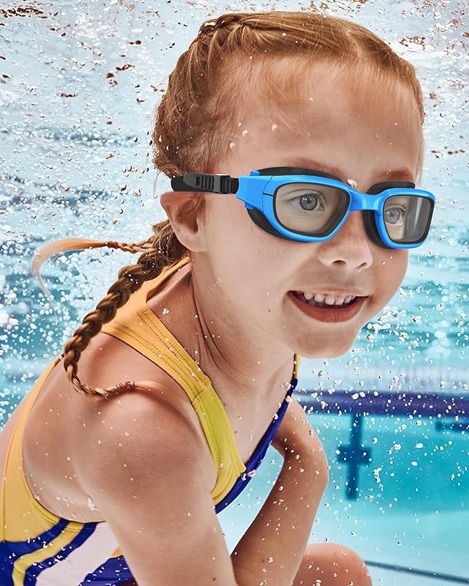 Kids Swim Goggles,Swimming Goggles for Kids 6-14, Anti-Fog UV Protection Pool Glasses for Boys Girls