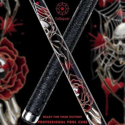 Collapsar CBP Pool Stick with 1X1 Hard Case,13mm Tip with Low Deflection Technology Billiard Cue,58" 2-Pieces 19-21 oz Professional Pool Cue Set