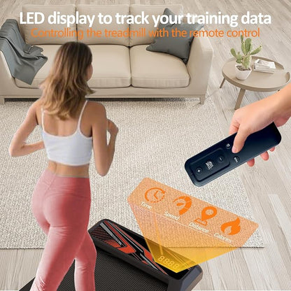 2.5HP Walking Treadmill Pad Incline, Under Desk Treadmill with Remote, 3 in 1 Low Noise Small Walking Mini Pad with Led Screen, Compact Treadmills for Home, 265lbs Capacity