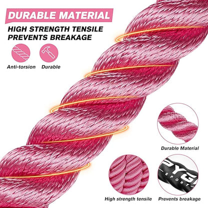 HPYGN Jump Rope, Weighted Jump Rope for Men women, 2.8lb 3.8lb 5lb Heavy Skipping Rope for Exercise, Adult Jumpropes for Home Workout, Improve Strength and Building Muscle,Total Body Workout Equipment