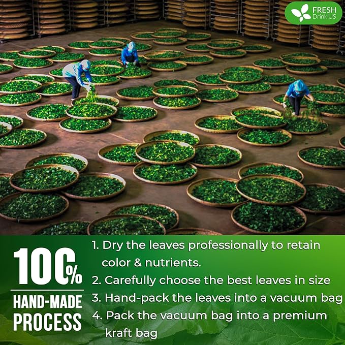 FreshDrinkUS, Permium 8oz Mulberry Leaves, 100% Natural & Pure from Mulberry Leaves, Mulberry Leaf Tea, Mulberry Loose Leaf Herbal Tea, No Additives, No Caffeine, Vegan