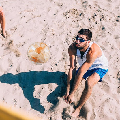 EVZOM Super Soft Volleyball Beach Volleyball Official Size 5 for Outdoor/Indoor/Pool/Gym/Training Premium Volleyballs Equipment Durability Stability Sports Ball