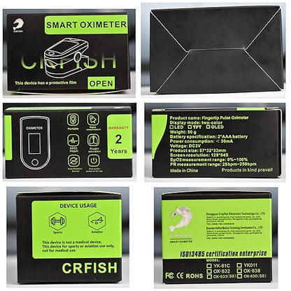 Fingertip pulse oximeter, large LED screen heart rate monitor, oxygen monitor fingertip, accurate and rapid reading, pulse oximeter with lanyard [silver white]