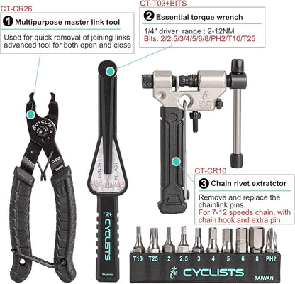 27 Piece Bike Tool Kit - Bike Tools Maintenance Repair Kit - Mountain/Road Bike Bicycle Repair Tool Kit With Storage Case