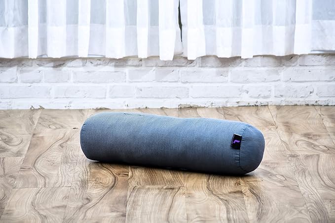 Leewadee Small Yoga Bolster – Shape-Retaining Cervical Neck Roll, Tube Pillow for Comfortable Reading, Kapok Filling, 22 x 6 x 6 inches