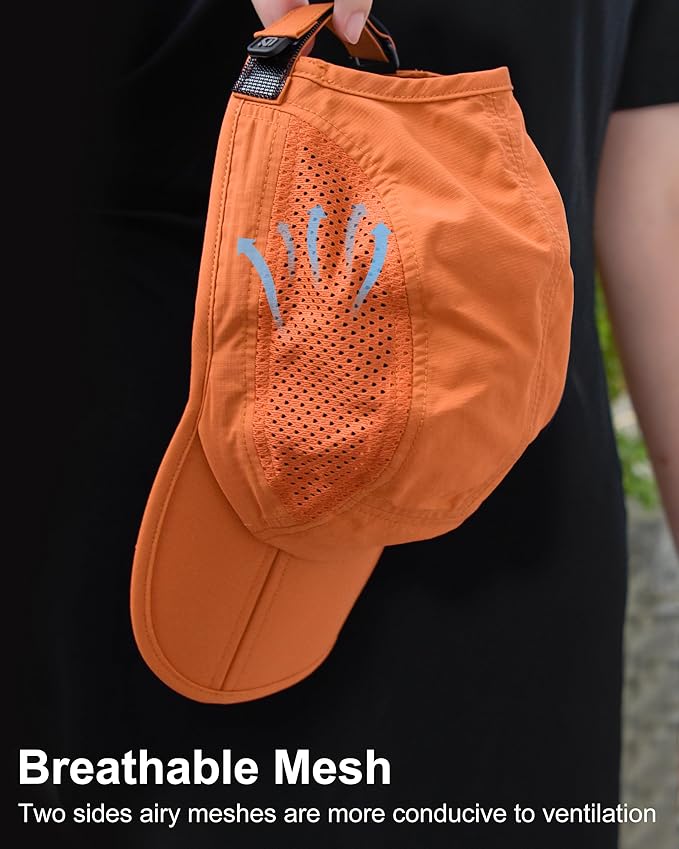 GADIEMKENSD Mens Folding Outdoor Hat Long Brim UPF 50+ Sun Protection