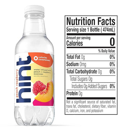 Hint Bottled Water, 4-Flavor Smashup Variety Pack - Purified Water Beverages with Zero Calories, Natural Flavors, and Sugar Free - 16 Fl Oz (Pack of 12)