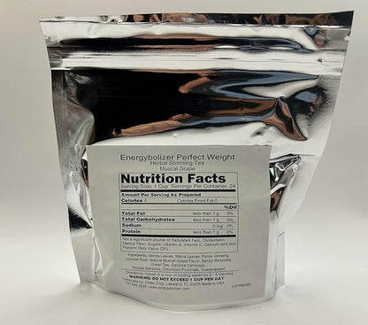 Energybolizer Perfect Weight Herbal Tea (24 Bags)| Natural Energy Booster for Women and Men | Increase Energy, Improve Digestion (Muscat Grape)