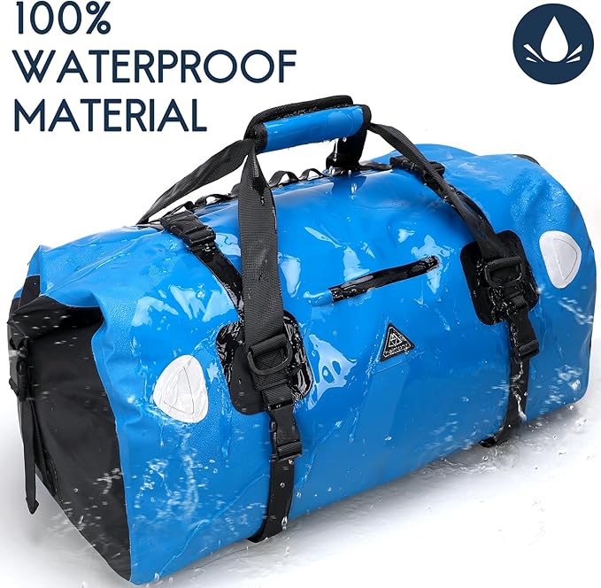 Haimont Waterproof Duffel Bag Roll-top Dry Duffel Bag with Quick-fixed Straps for Motorcycling, Rafting, Boating, SUP, Kayaking, Travel, 50L/70L