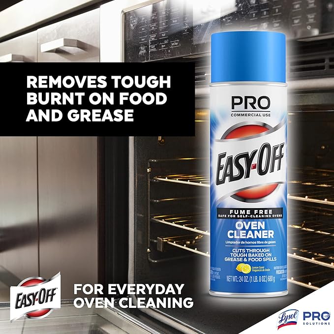 Easy-Off Fume Free Oven Cleaner Spray, Lemon, 24oz, Removes Grease