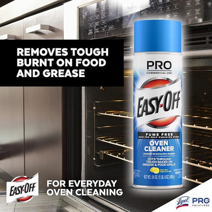 Easy-Off Fume Free Oven Cleaner Spray, Lemon, 24oz, Removes Grease