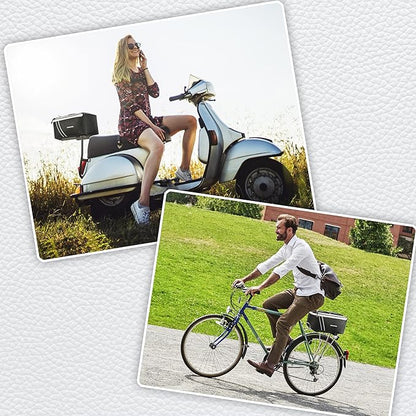 JXFUKAL Rear Bike Rack Bag with Rain Cover, 7L/9L/10L/12L Waterproof Bicycle Ebike Saddle Bag Cycling Pannier Trunk Carrier with Reflector & Adjustable Cord for Commuter Travel Outdoor