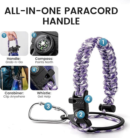 32oz Insulated Water Bottle, Triple Wall Vacuum Stainless Steel Water Bottles - Keeps Cold 48H, Reusable Metal water flask Jug for Gym, Sports, Camping, Hiking,Travel, Twilight Mist Purple