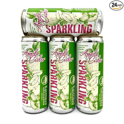 Kauffman Orchards Sparkling Apple Cider, 12 oz. Can (Pack of 24)
