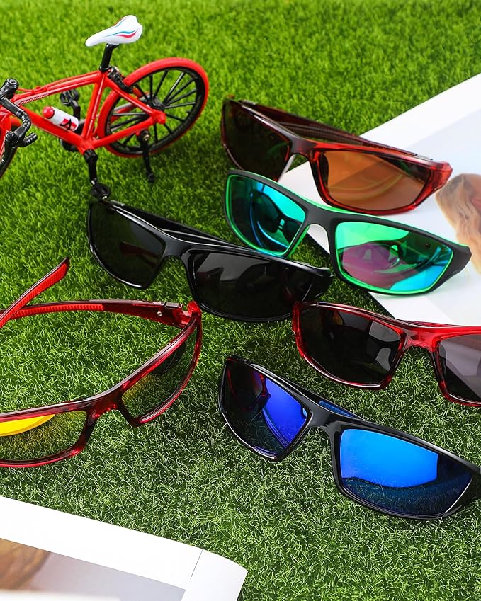 Frienda 6 Pack Polarized Sport Sunglasses for Men Multipack Fit over Glasses Pack Lot Set Men's Sport Fishing Eyeglasses