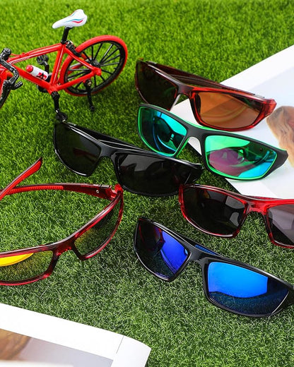 Frienda 6 Pack Polarized Sport Sunglasses for Men Multipack Fit over Glasses Pack Lot Set Men's Sport Fishing Eyeglasses