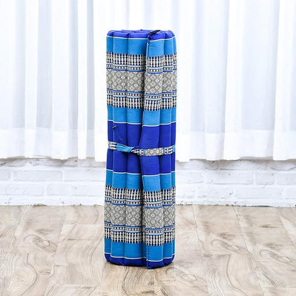 Leewadee Zabuton Seating Cushion – Square Floor Seat for Meditation Exercises, Light Yoga Mat Filled with Kapok