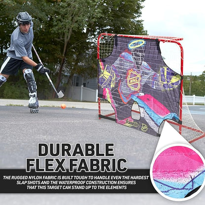 Franklin Sports NHL Street Hockey Goalie Shooting Target - Shooter Tutor Hockey Goal Practice Target - Street Hockey Net Goalie Target - Easy Attach Targe