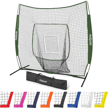 GoSportsGoSports Team Tone 7' x 7' Baseball & Softball Practice Hitting & Pitching Nets in Team Colors