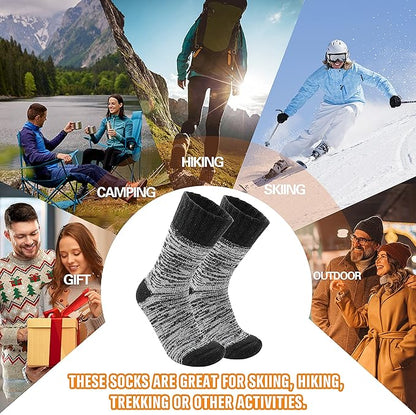 3 Pairs Warm Thermal Socks for Women & Men Winter Ski Thick Boot Insulated Socks for Cold Weather