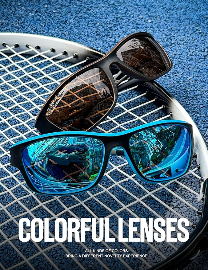 KALIYADI Polarized Sunglasses for Men, Sports Sun Glasses for Driving Cycling Fishing with UV protection