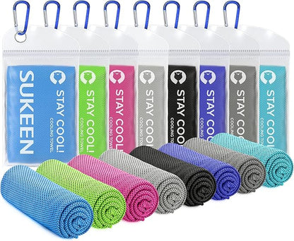 Sukeen Cooling Towel,Instant Evaporative Cooling for Sports,Yoga,Golf,Gym,Neck,Workout and More(40”x 12”)