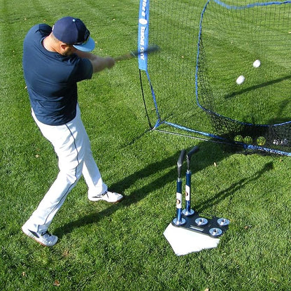 Jugs Pro-Style 5-Point T - This Batting tee Comes Complete with a Weighted Rubber encased Base and 2 Fully Adjustable Extension Tubes. Teaches Correct Contact Points for Inside, Middle, and Outside.