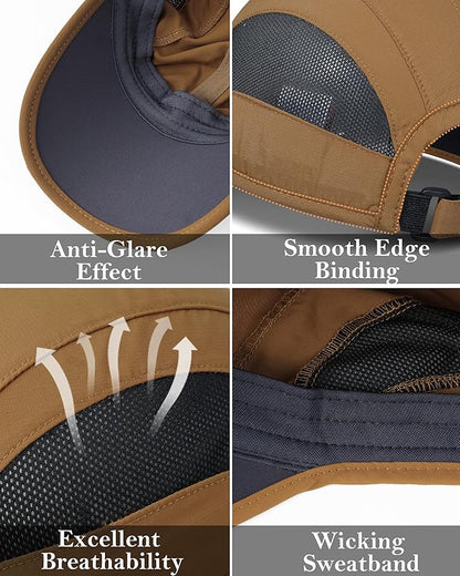 GADIEMKENSD Quick Dry Run Hat Cooling Breathable Mesh