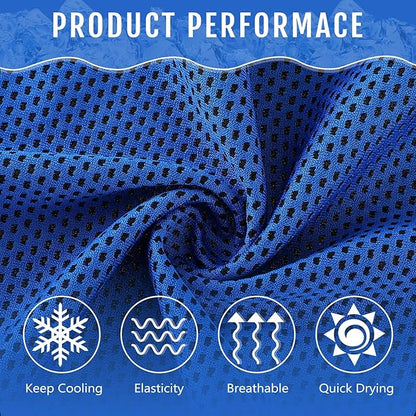 Hosuly 30 Pack Cooling Towels, 40"x12" Ice Breathable Soft Chilly Sweat Rag Microfiber Workout Rags for Gym Cooling Towels for Neck and Face for Yoga Golf Sport Running