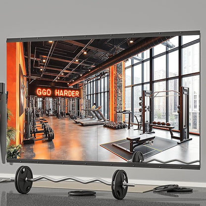 Hasipu 4 Pcs 48''x24'' Home Gym Mirror Large Full Length Wall Mounted Full Body Mirror for Yoga Dance Fitness Exercise Studio Bedroom Garage, Frameless Tempered Glass Workout Mirrors Black Rectangular