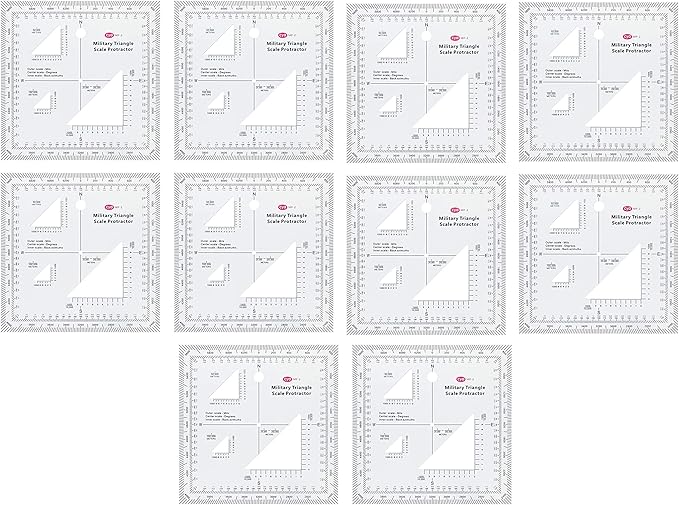 1.2mm Transparent Plastic Military UTM/MGRS Coordinate Scale Map