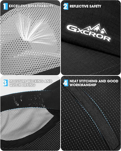 GXCROR Performance Baseball Cap for Men & Women - UPF 50+ Running Hat, Lightweight Quick-Dry Sports Hat for Golf, Hiking, Gym