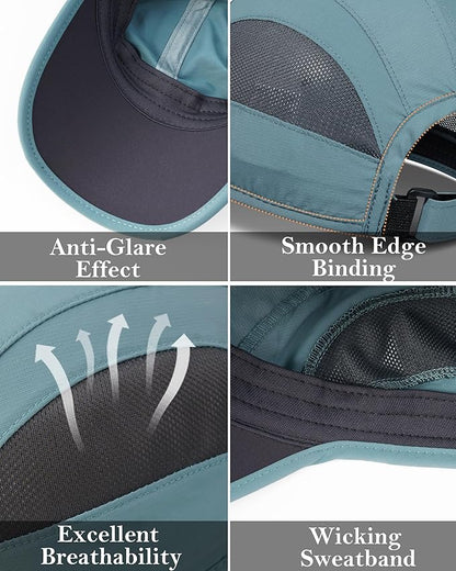 GADIEMKENSD Quick Dry Run Hat Cooling Breathable Mesh