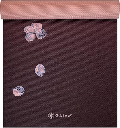 Gaiam Yoga Mat - Premium 6mm Print Extra Thick Non Slip Exercise & Fitness Mat for All Types of Yoga, Pilates & Floor Workouts (68"L x 24"W x 6mm Thick)