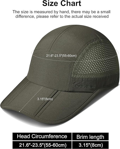 GADIEMKENSD Mens Folding Outdoor Hat Long Brim UPF 50+ Sun Protection
