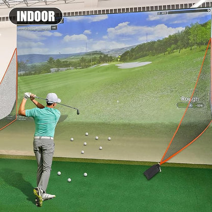 1/2PCS Golf Shank Net Attachment for Golf Hitting Nets with Sandbag, 7 * 7FT/7 * 10FT Golf Barrier Side Net,Golf Practice Hitting Net Barrier Net for Golf, Baseball, Hockey, Soccer (Black/Red