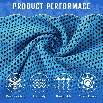 Hosuly 30 Pack Cooling Towels, 40"x12" Ice Breathable Soft Chilly Sweat Rag Microfiber Workout Rags for Gym Cooling Towels for Neck and Face for Yoga Golf Sport Running