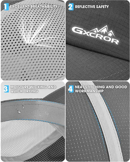 GXCROR Performance Baseball Cap for Men & Women - UPF 50+ Running Hat, Lightweight Quick-Dry Sports Hat for Golf, Hiking, Gym