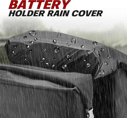 Ibera Bike Bag MIK Panniers 52.7L for Ebikes - Clip-On bike Bags For Bicycles with Built-in Battery Holder & Rain Cover - Water-Resistant Bike Rack Bag with Reflective Trim - ONLY FOR MIK RACKS