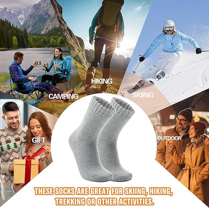 3 Pairs Warm Thermal Socks for Women & Men Winter Ski Thick Boot Insulated Socks for Cold Weather